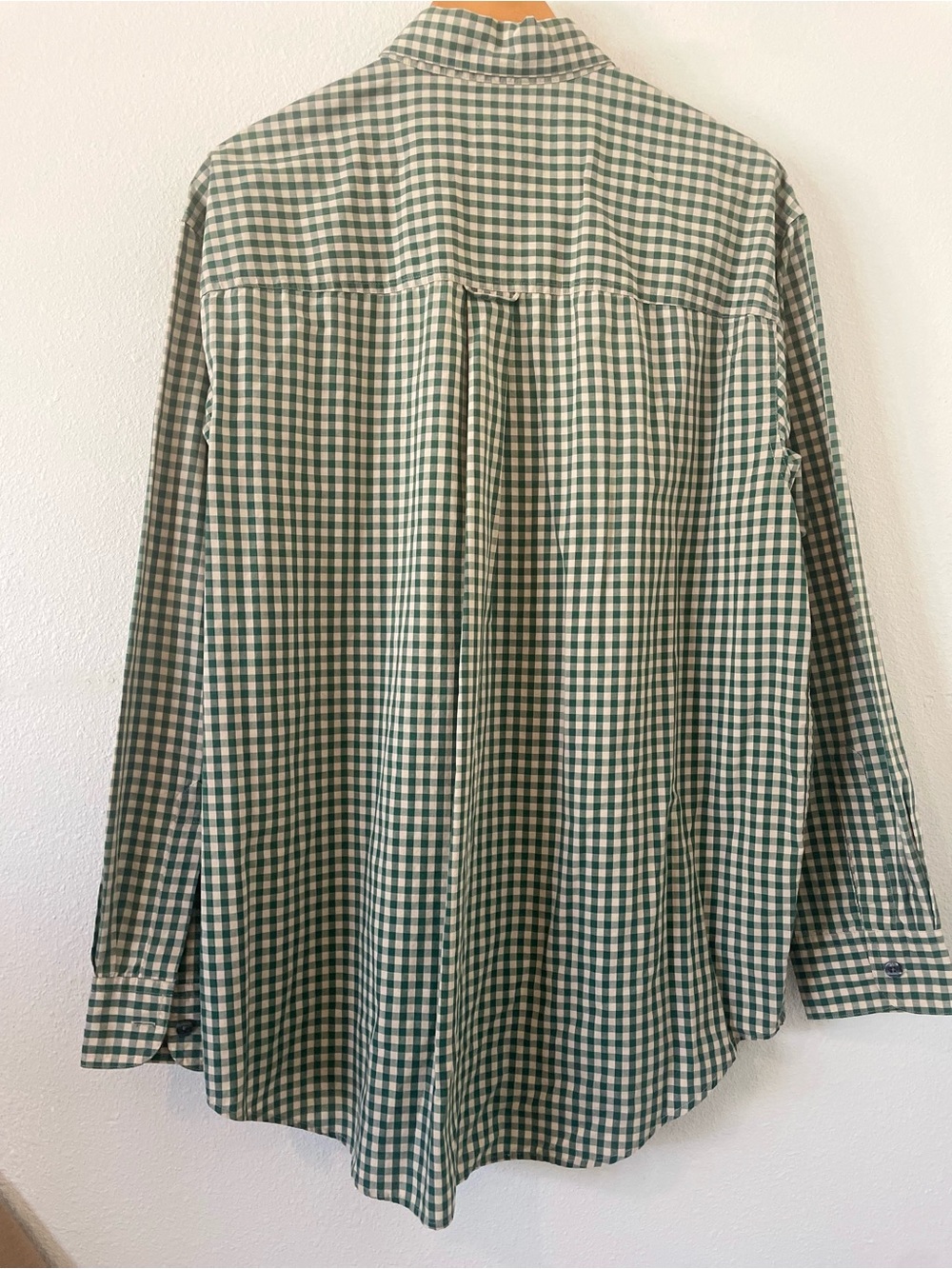 Chaps Ralph Lauren Green Gingham Button-Down Long Sleeve Shirt size Medium - Picture 5 of 11